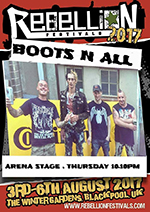Boots n All - Rebellion Festival, Blackpool 3.8.17